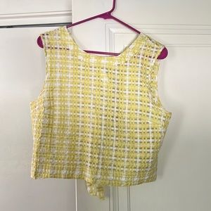 Anthro Tie back shell tank top